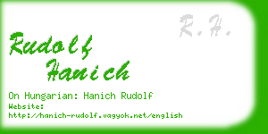 rudolf hanich business card